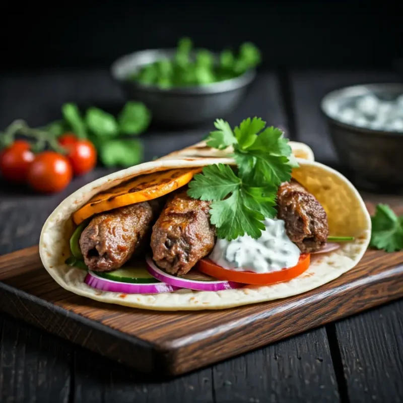 Mutton Kebab Wrap