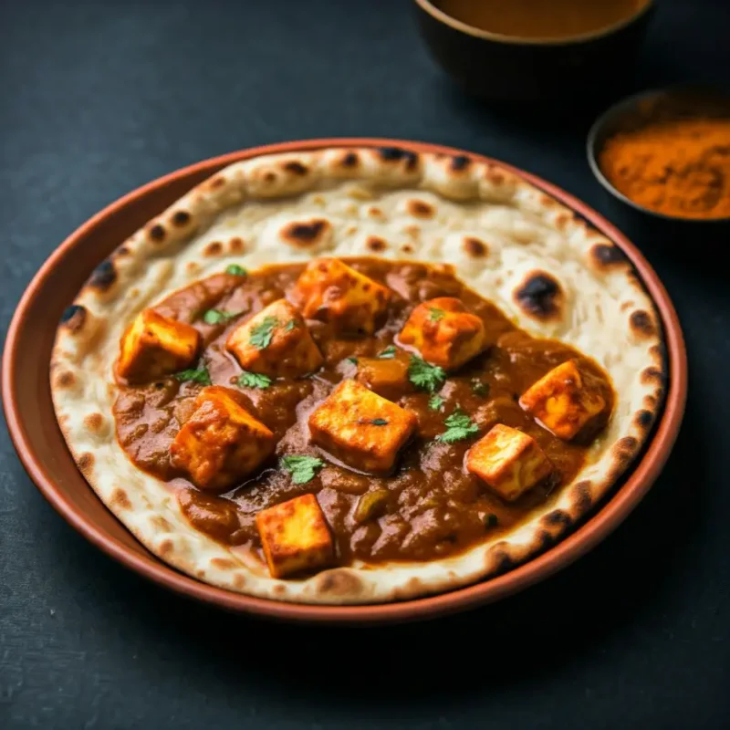 Paneer Naan with Gravy