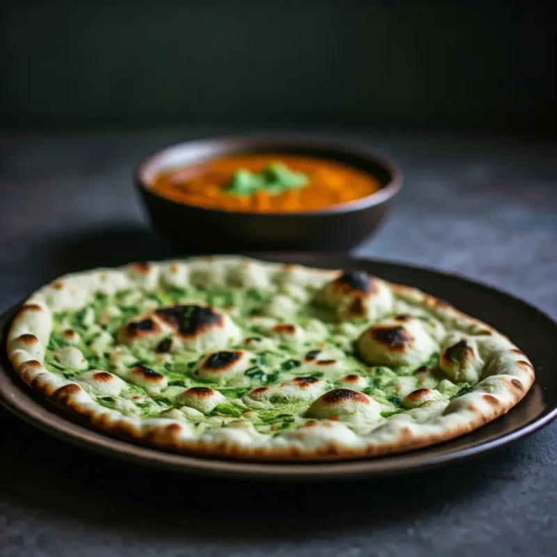 Methi Naan with Gravy