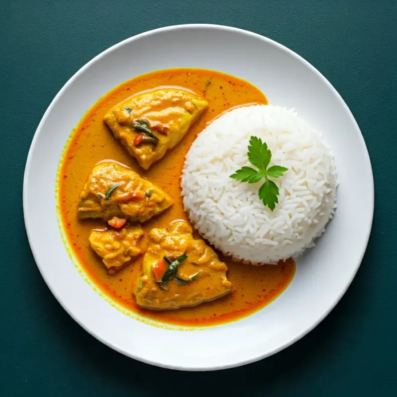 Fish Curry with Rice