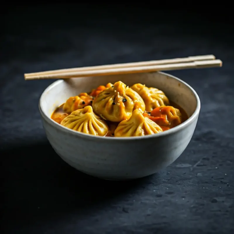 Chicken Momos Curry
